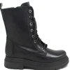 Anfibi | Stivali Invernali | Personal Anfibi con Laccio di Strass Scuro "BLAX"  - Nero