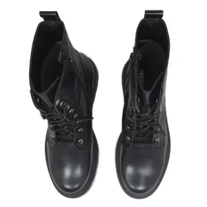 Anfibi | Stivali Invernali | Personal Anfibi con Laccio di Strass Scuro "BLAX"  - Nero