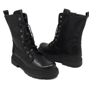 Anfibi | Stivali Invernali | Personal Anfibi con Laccio di Strass Scuro "BLAX"  - Nero