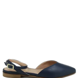 Ballerine | Made in Italy Ballerine in Pelle con cinturino alla caviglia "SOFIA" - Blu
