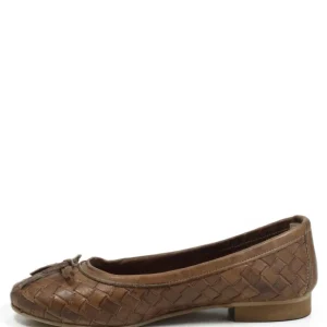 Ballerine | Personal Ballerine in Pelle Intrecciata "ETOILE" - Cuoio