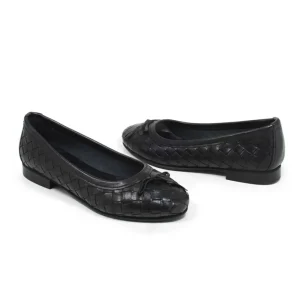 Ballerine | Personal Ballerine in Pelle Intrecciata "ETOILE" - Nero