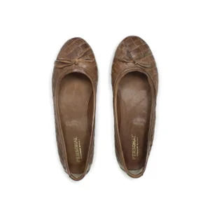 Ballerine | Personal Ballerine in Pelle Intrecciata "ETOILE" - Cuoio
