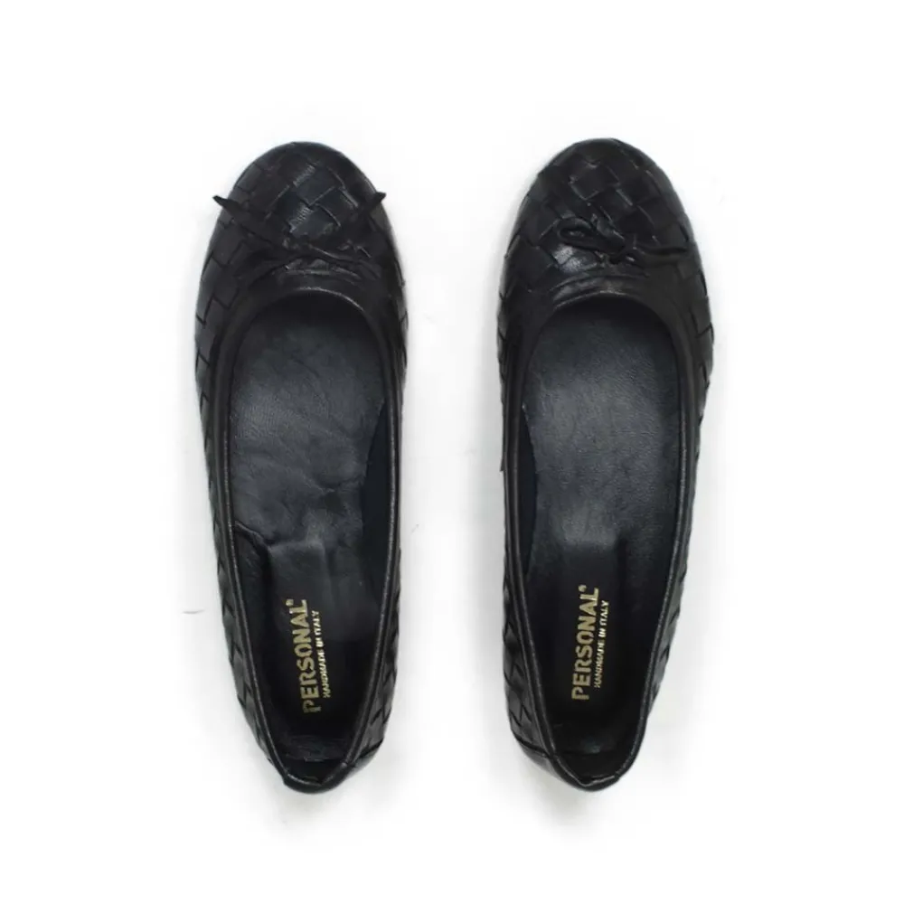 ballerine_in_pelle_intrec_5-2.webp Ballerine | Personal Ballerine in Pelle Intrecciata "ETOILE" - Nero