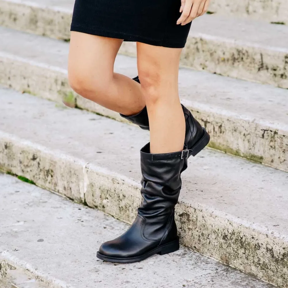 biker_boots_met_polpaccio_1-2.webp Stivali Invernali | Bikers Invernali | In Time Biker Boots Metà Polpaccio "BK/M" - Pelle Nero