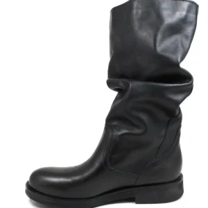 Stivali Invernali | Bikers Invernali | In Time Biker Boots Metà Polpaccio "BK/M" - Pelle Nero
