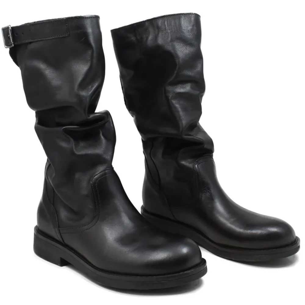 biker_boots_met_polpaccio_3-2.webp Stivali Invernali | Bikers Invernali | In Time Biker Boots Metà Polpaccio "BK/M" - Pelle Nero