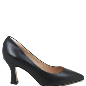 Scarpe Con Tacco | Made in Italy Decollete con Tacco a Rocchetto 8cm "V50" - Nappa Nero