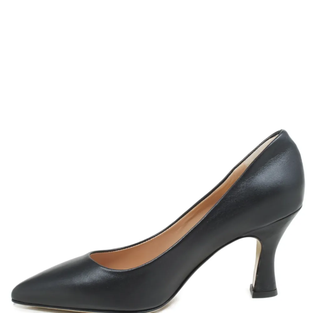 decollete_con_tacco_a_roc_4-1.webp Scarpe Con Tacco | Made in Italy Decollete con Tacco a Rocchetto 8cm "V50" - Nappa Nero