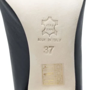 Scarpe Con Tacco | Made in Italy Decollete con Tacco a Rocchetto 8cm "V50" - Nappa Nero