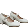 Scarpe Con Tacco | Personal Decollete Mary Jane con Tacco Comodo "Enya" - Nappa Bianco