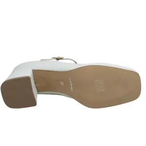 Scarpe Con Tacco | Personal Decollete Mary Jane con Tacco Comodo "Enya" - Nappa Bianco