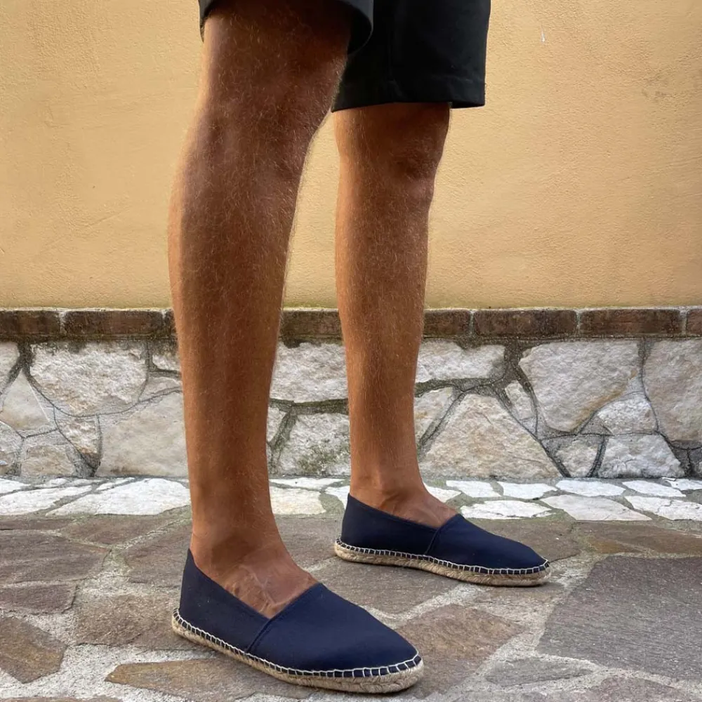 espadrillas_basse_in_tela_1-1.webp Espadrillas | Mañana Espadrillas Basse in Tela Unisex  "110" - Blu