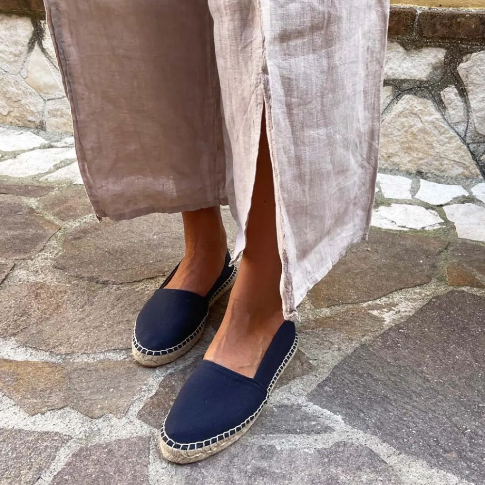 espadrillas_basse_in_tela_2-1.webp Espadrillas | Mañana Espadrillas Basse in Tela Unisex  "110" - Blu