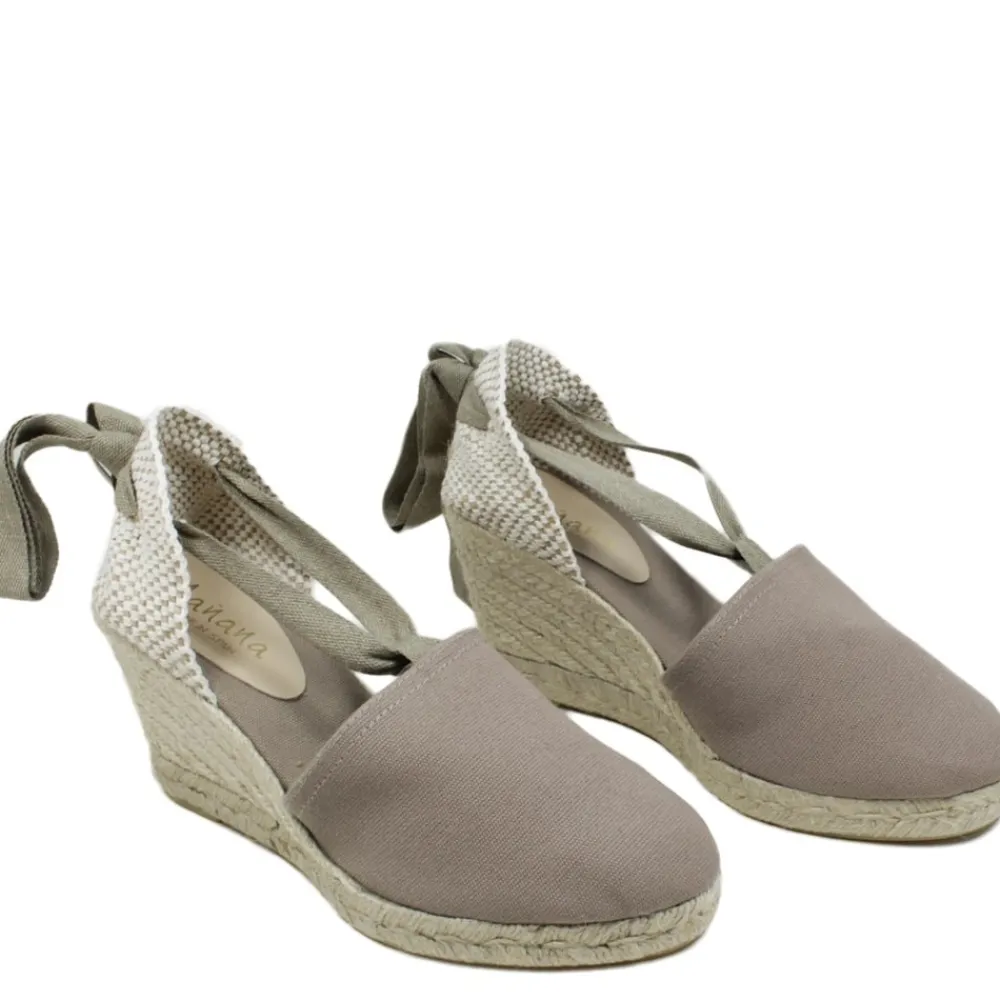 espadrillas_con_zeppa_alt_0-4.webp Espadrillas | Sandali Con Zeppa | Mañana Espadrillas con Zeppa Alta e Laccio alla caviglia "701" - Taupe