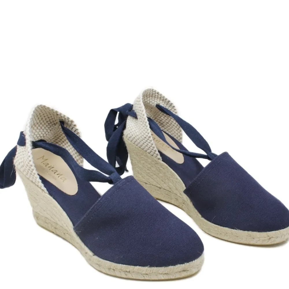 espadrillas_con_zeppa_alt_0-5.webp Espadrillas | Sandali Con Zeppa | Mañana Espadrillas con Zeppa Alta e Laccio alla caviglia "701" - Blu