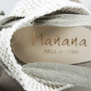 Espadrillas | Sandali Con Zeppa | Mañana Espadrillas con Zeppa Alta e Laccio alla caviglia "701" - Taupe