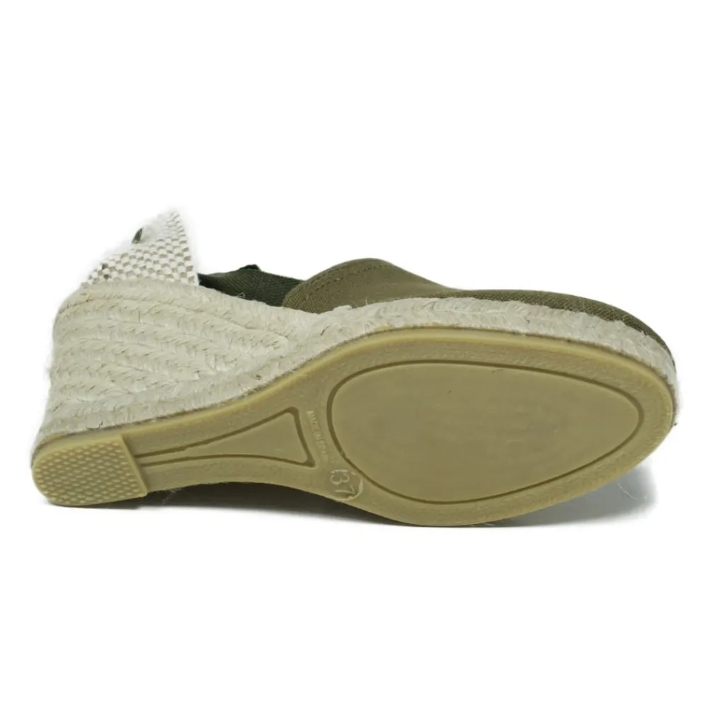 espadrillas_con_zeppa_alt_3-3.webp Espadrillas | Sandali Con Zeppa | Formentera Espadrillas con Zeppa Alta e Laccio alla caviglia "701" - Militare Verde