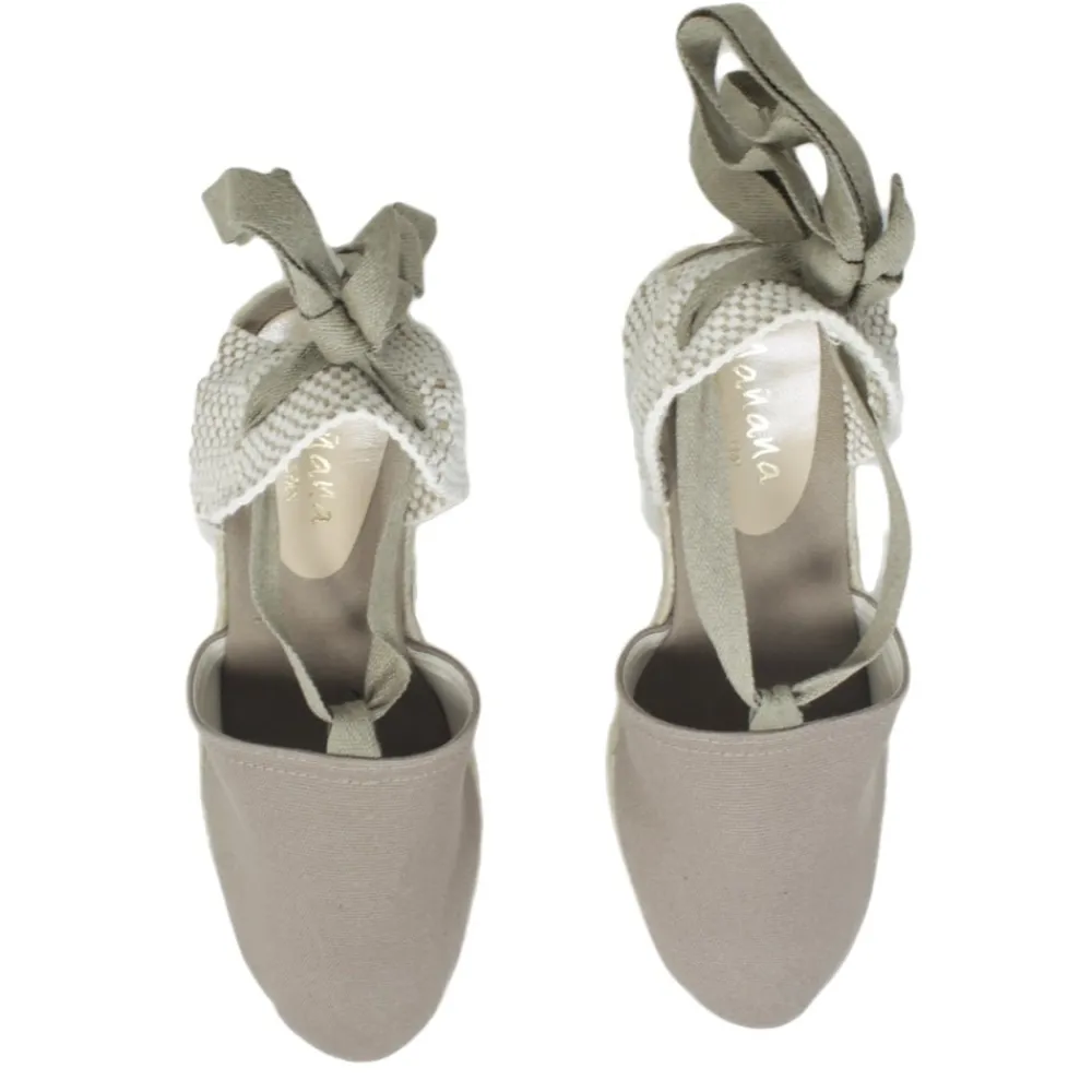 espadrillas_con_zeppa_alt_3-4.webp Espadrillas | Sandali Con Zeppa | Mañana Espadrillas con Zeppa Alta e Laccio alla caviglia "701" - Taupe