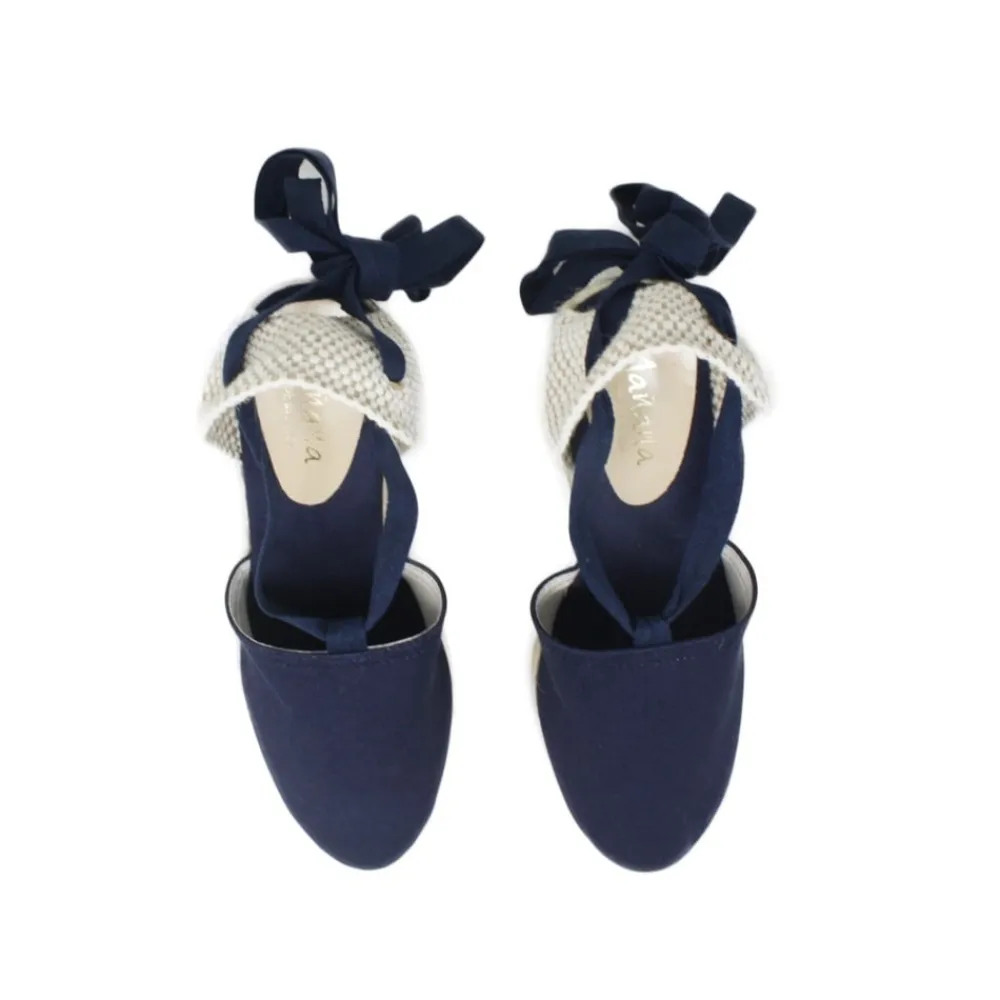 espadrillas_con_zeppa_alt_3-5.webp Espadrillas | Sandali Con Zeppa | Mañana Espadrillas con Zeppa Alta e Laccio alla caviglia "701" - Blu