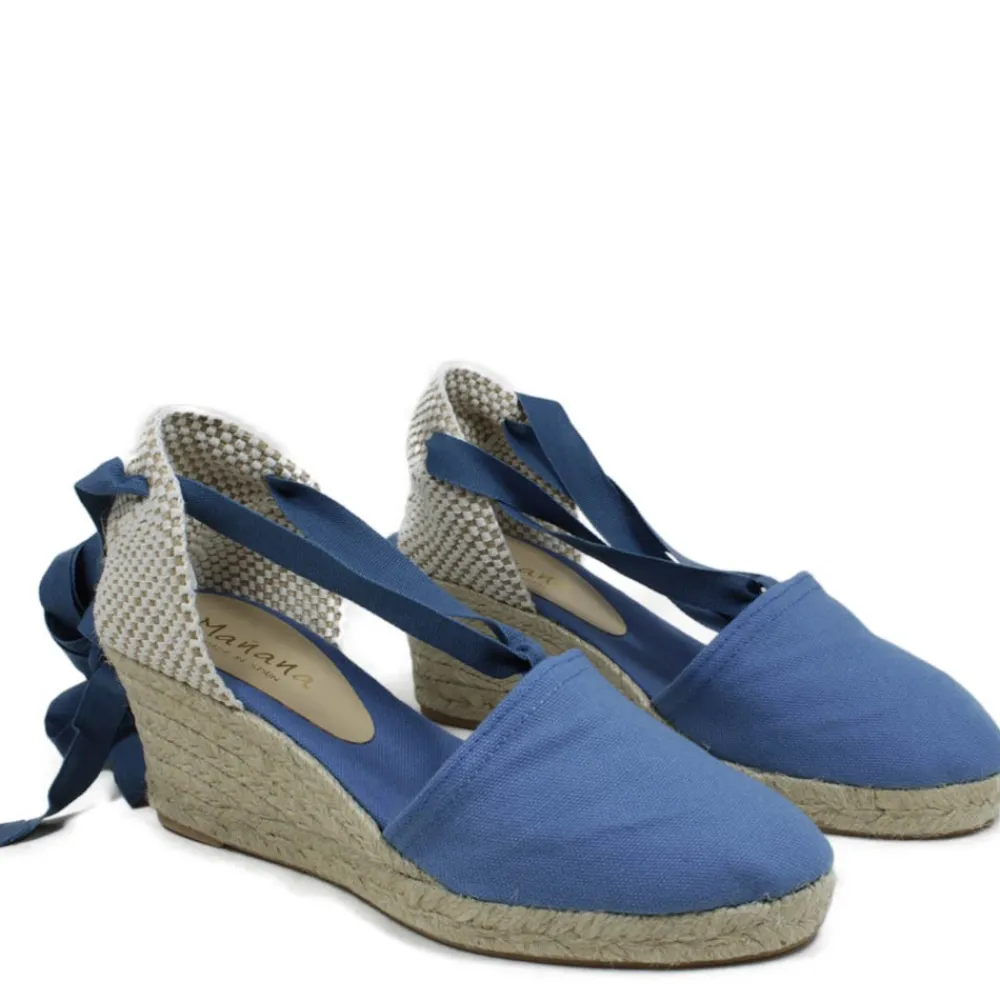 espadrillas_con_zeppa_med_0-7.webp Espadrillas | Sandali Con Zeppa | Mañana Espadrillas con Zeppa Media e Laccio alla caviglia "501" - Azzurro