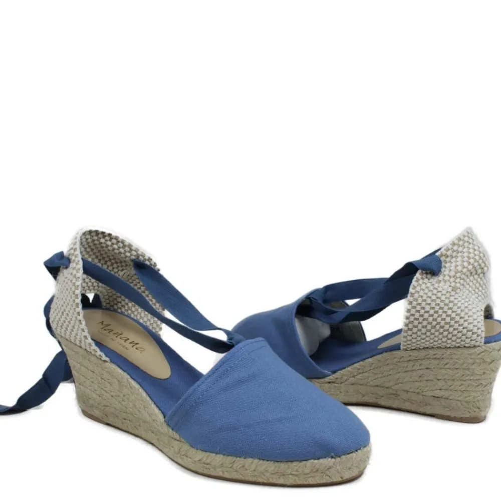 espadrillas_con_zeppa_med_1-7.webp Espadrillas | Sandali Con Zeppa | Mañana Espadrillas con Zeppa Media e Laccio alla caviglia "501" - Azzurro