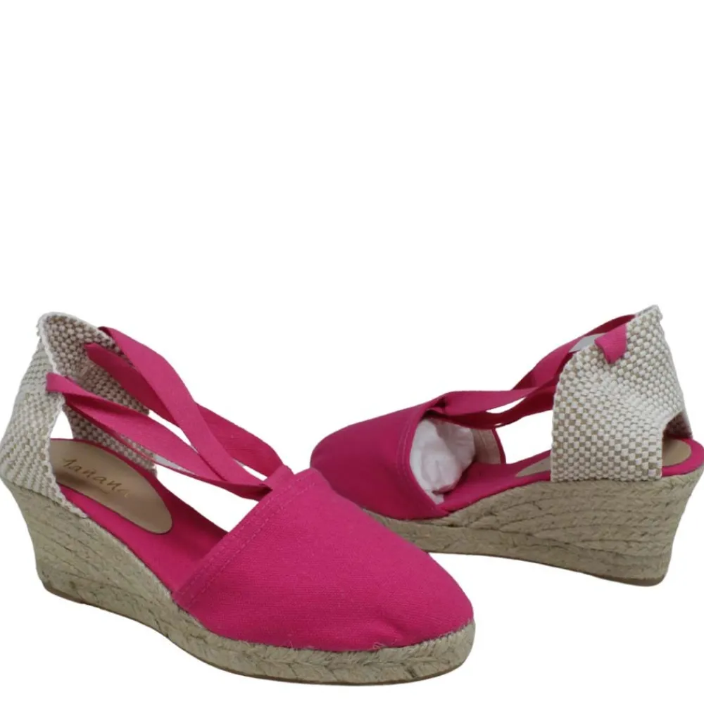 espadrillas_con_zeppa_med_1.webp Sandali Con Zeppa | Espadrillas | Mañana Espadrillas con Zeppa Media e Laccio alla caviglia "501" - Fucsia