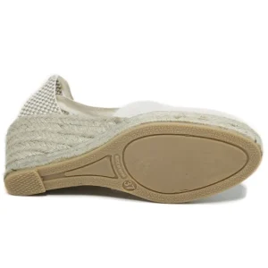 Espadrillas | Sandali Con Zeppa | Mañana Espadrillas con Zeppa Media e Laccio alla caviglia "501" - Beige