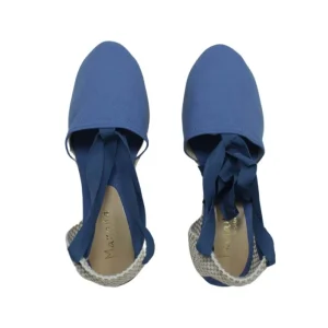 Espadrillas | Sandali Con Zeppa | Mañana Espadrillas con Zeppa Media e Laccio alla caviglia "501" - Azzurro