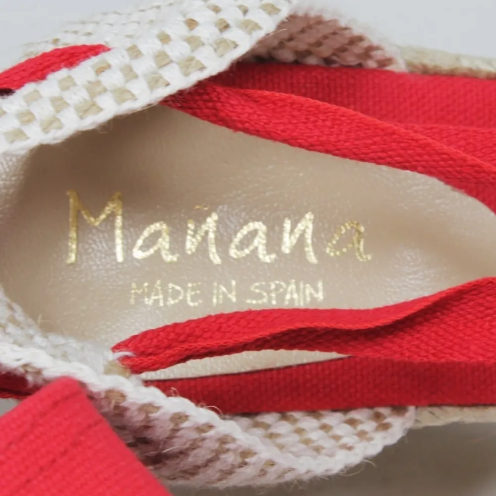 espadrillas_con_zeppa_med_3-1.webp Espadrillas | Sandali Con Zeppa | Mañana Espadrillas con Zeppa Media e Laccio alla caviglia "501" - Rosso
