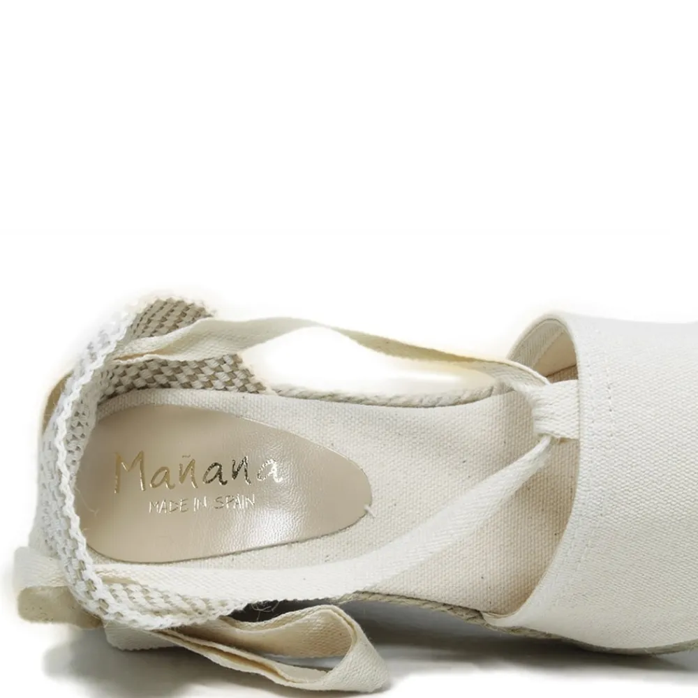 espadrillas_con_zeppa_med_3-4.webp Espadrillas | Sandali Con Zeppa | Mañana Espadrillas con Zeppa Media e Laccio alla caviglia "501" - Beige
