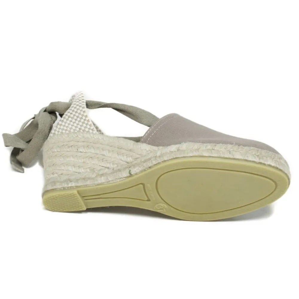 espadrillas_con_zeppa_med_3.webp Espadrillas | Sandali Con Zeppa | Mañana Espadrillas con Zeppa Media e Laccio alla caviglia "501" - Taupe