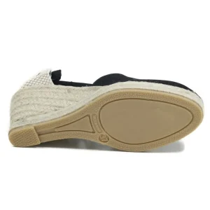 Espadrillas | Sandali Con Zeppa | Mañana Espadrillas con Zeppa Media e Laccio alla caviglia "501" - Nero