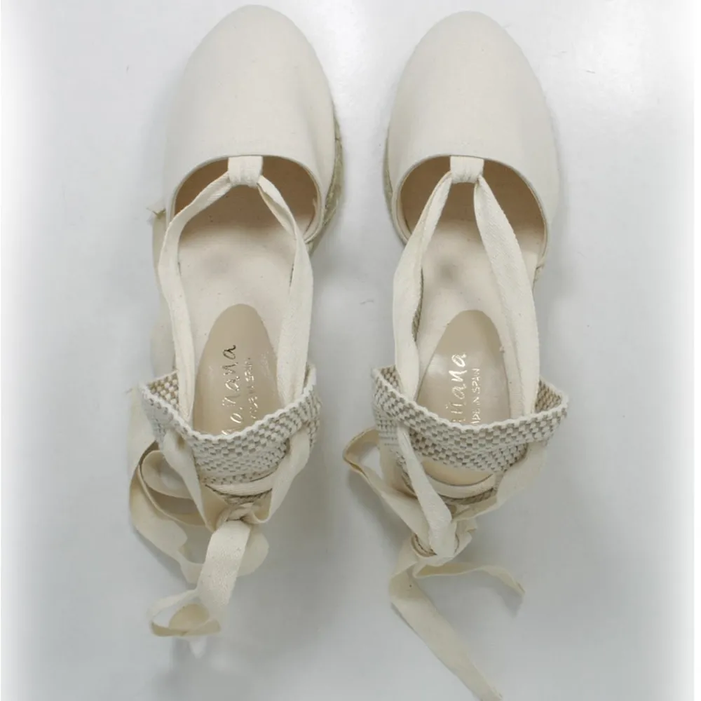 espadrillas_con_zeppa_med_4-3.webp Espadrillas | Sandali Con Zeppa | Mañana Espadrillas con Zeppa Media e Laccio alla caviglia "501" - Beige