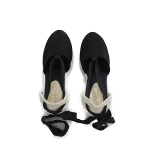 Espadrillas | Sandali Con Zeppa | Mañana Espadrillas con Zeppa Media e Laccio alla caviglia "501" - Nero