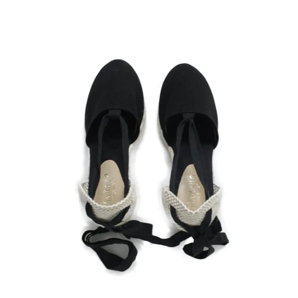 espadrillas_con_zeppa_med_5-1.webp Espadrillas | Sandali Con Zeppa | Mañana Espadrillas con Zeppa Media e Laccio alla caviglia "501" - Nero