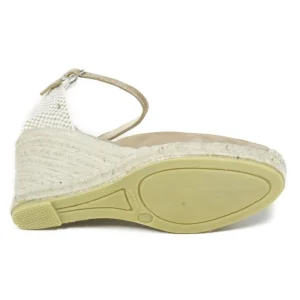 Espadrillas | Sandali Con Zeppa | Mañana Espadrillas in Camoscio con Zeppa Alta e Cinturino "712" - Taupe