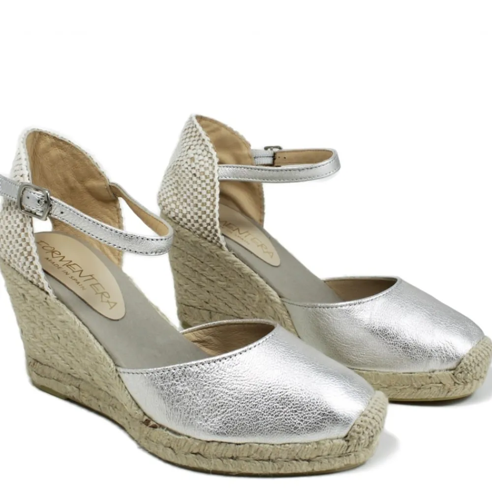 espadrillas_in_pelle_con__0-2.webp Espadrillas | Sandali Con Zeppa | Mañana Espadrillas in Pelle con Zeppa Alta e Cinturino "712" - Argento