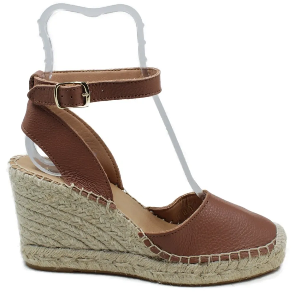 espadrillas_in_pelle_con__1-4.webp Espadrillas | Sandali Con Zeppa | Mañana Espadrillas in Pelle con Zeppa Alta e Cinturino "732" - Cuoio