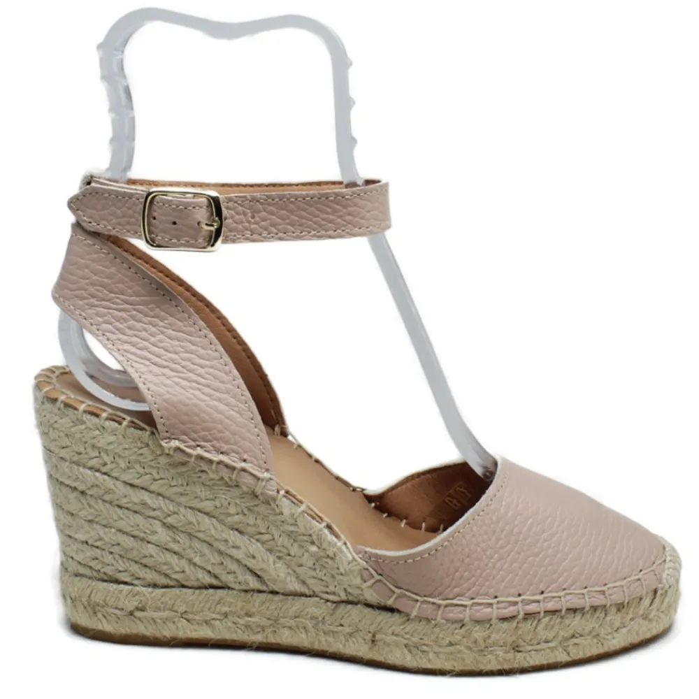 espadrillas_in_pelle_con__1.webp Sandali Con Zeppa | Espadrillas | Mañana Espadrillas in Pelle con Zeppa Alta e Cinturino "732" - Nude