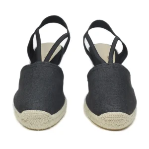 Espadrillas | Sandali Con Zeppa | Mañana Espadrillas Zeppa Media con elastico "505" - Nero