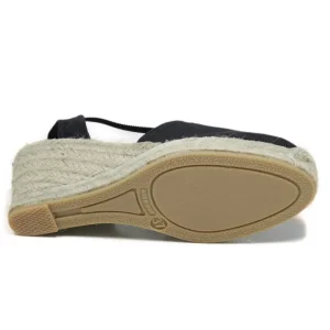 Espadrillas | Sandali Con Zeppa | Mañana Espadrillas Zeppa Media con elastico "505" - Nero