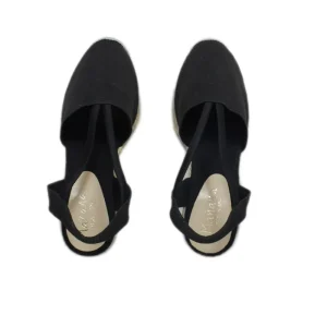 Espadrillas | Sandali Con Zeppa | Mañana Espadrillas Zeppa Media con elastico "505" - Nero