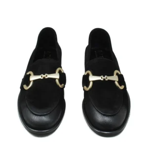 Stringate & Mocassini | In Time Mocassini da Donna in camoscio con morsetto "MADAME" - Nero