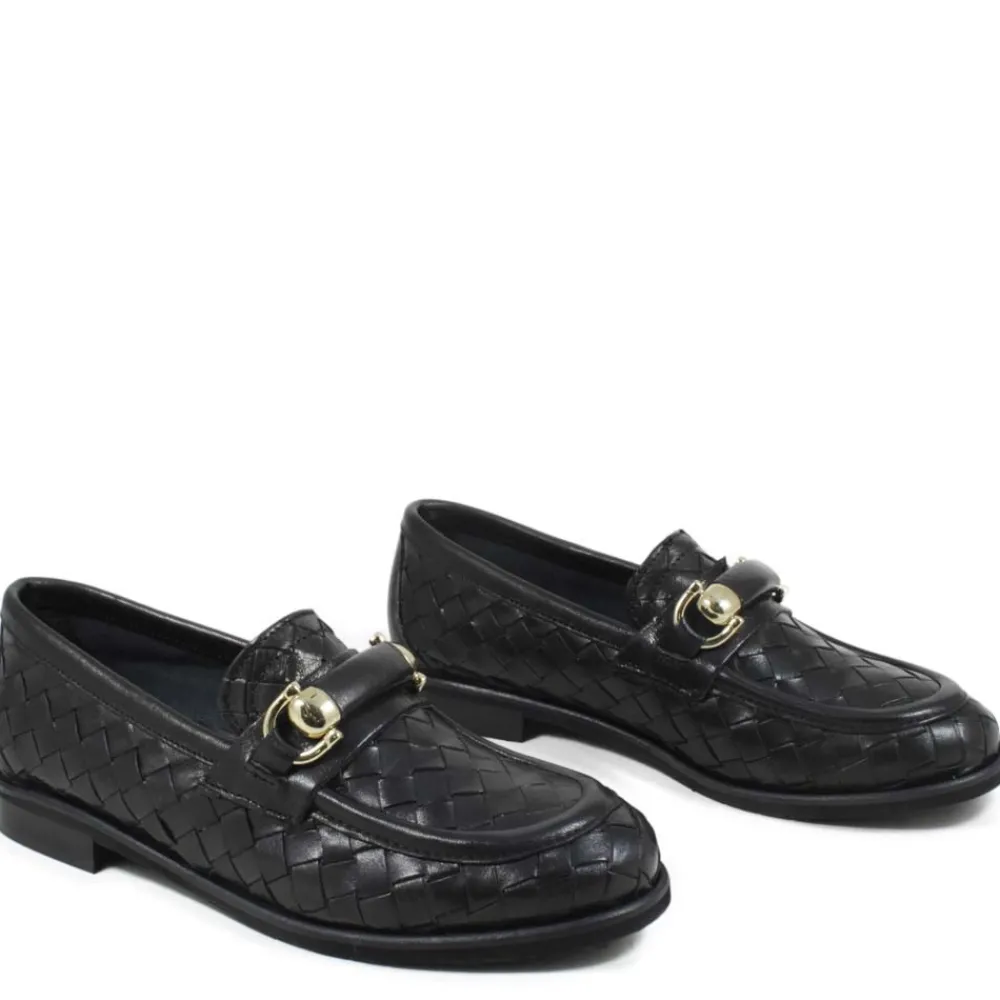 mocassini_da_donna_in_pel_0-1.webp Stringate & Mocassini | Personal Mocassini da Donna in Pelle Intrecciata "MOKA" - Nero