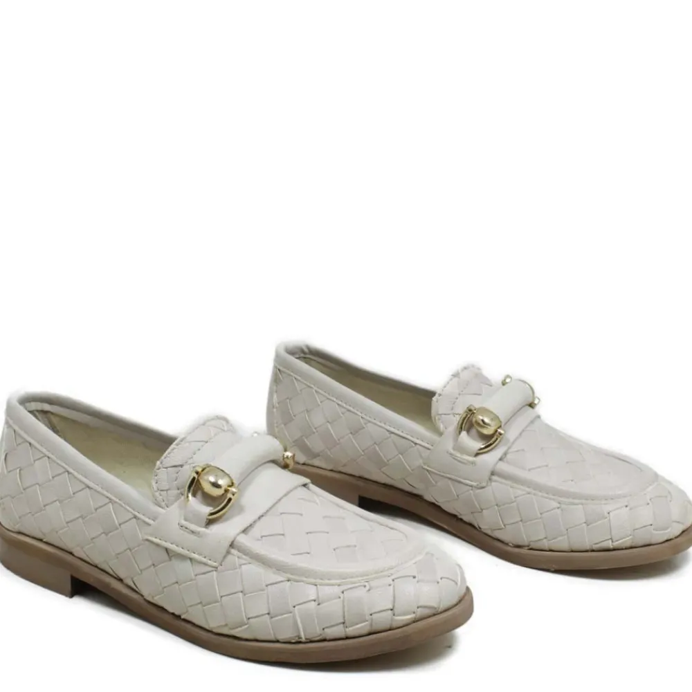 mocassini_da_donna_in_pel_0.webp Stringate & Mocassini | Personal Mocassini da Donna in Pelle Intrecciata "MOKA" - Beige