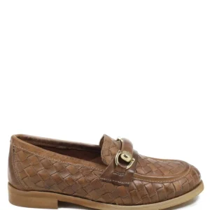 Stringate & Mocassini | Personal Mocassini da Donna in Pelle Intrecciata "MOKA" - Cuoio