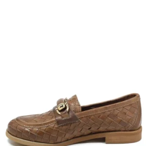 Stringate & Mocassini | Personal Mocassini da Donna in Pelle Intrecciata "MOKA" - Cuoio