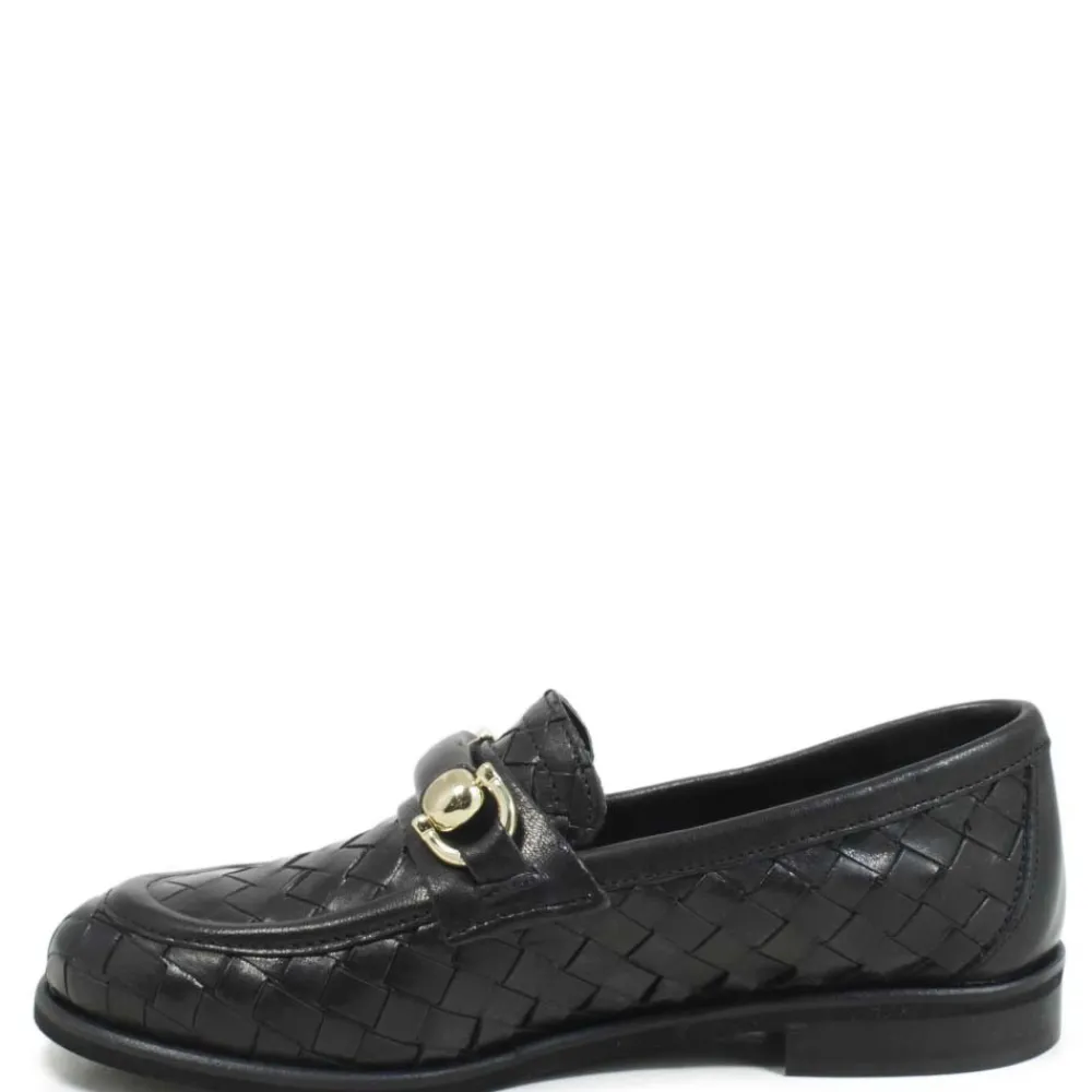 mocassini_da_donna_in_pel_4-1.webp Stringate & Mocassini | Personal Mocassini da Donna in Pelle Intrecciata "MOKA" - Nero