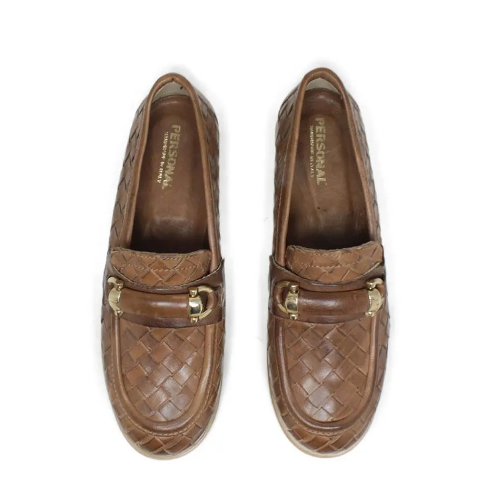 mocassini_da_donna_in_pel_4-2.webp Stringate & Mocassini | Personal Mocassini da Donna in Pelle Intrecciata "MOKA" - Cuoio